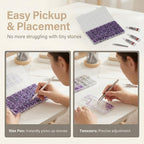 36000Pcs Amethyst Rhinestones for Bedazzling, Mixed Sizes 2-6mm Bedazzler Kit - Image 5