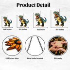 Fierce T-rex Acrylic Suncatcher Stained Glass Effect Window Car Hanging - Image 2