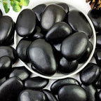 YISZM 10lbs Black Pebbles for Plants, 2-3 Inch High Polished Natural Large by YISZM-ForYourNaturalLife