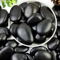 YISZM 5lbs Black Pebbles for Plants, 2-3 Inch High Polished Natural Large River by YISZM-ForYourNaturalLife