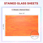 PATIKIL 4 x 6 Inch Transparent Stained Glass Sheets, 2 Sheets Mosaic Glass - Image 2