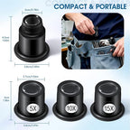 LXIANGN 5 Pcs Jewelers Loupe 5X/10X/15X/20X Portable Monocular Magnifier - Image 6