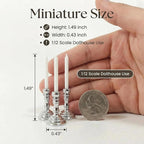3PCS Vintage Miniature Candlesticks Set 1:12 Scale Metal Base Candle Holder - Image 2