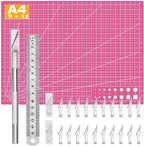 Self Healing Sewing Mat, Exacto Knife Precision Carving Craft Hobby Knife Kit by Jneoace