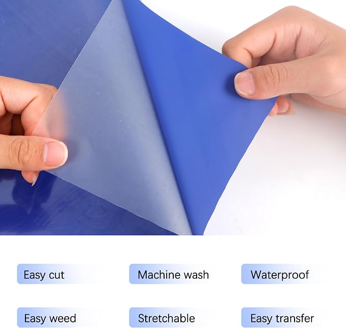 RENLITONG Sapphire Blue Iron on Vinyl 12Inch by 13ft Roll Heat Transfer Vinyl - Image 2