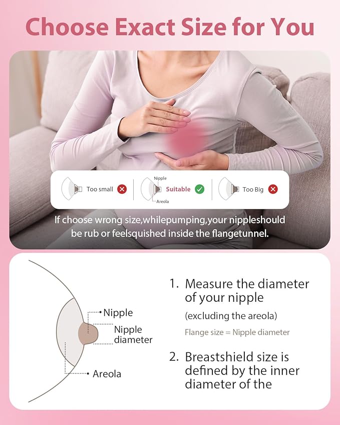 Electric Breast Pump Parts Compatible with Spectra S1/S2/9 Plus, 2Pcs Duckbill Valves and 2Pcs 116mm Flange (Not Original Spectra Accessories)