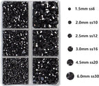 4000Pcs Mixed Size Hot Fix Round Crystals Gems Glass Stones Hotfix Flat Back - Image 3