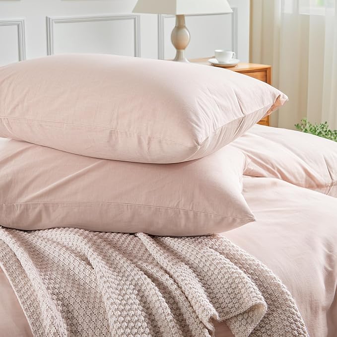 NEXHOME PRO Duvet Cover Set Kids Twin Size, Organic Natural 100% Washed Cotton - Image 6