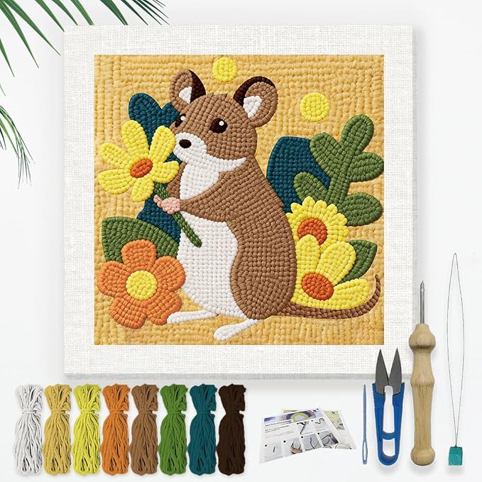 Doodlream Mouse with Flower Needle Kit by Doodlream