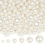 2000PCS Pearls for Crafting, Ivory No Hole Beads for Centerpieces Vases by Unknown