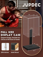 JupDec Boxing Glove Display Case, Full Size UV Protection Souvenirs and - Image 4