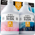 Nicpro 1 Gallon Crystal Clear Epoxy Resin Kit, Not Yellowing & Bubbles Free by Nicpro