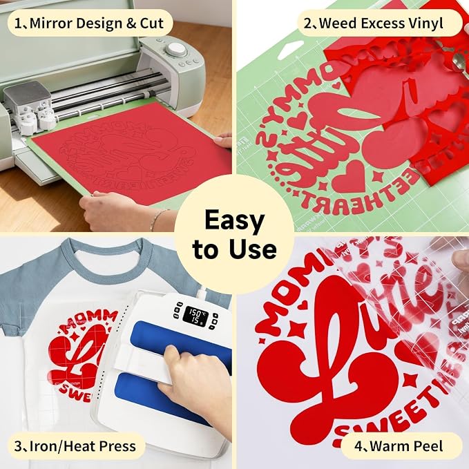 TECKWRAP Heat Transfer Vinyl for T-Shirts, 50+ Washes, REACH Certified & Dryer - Image 8