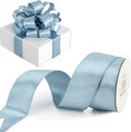 HUIHUANG Dusty Blue Wired Ribbon 1-1/2 inch French Blue Double-Faced Satin by HUIHUANG