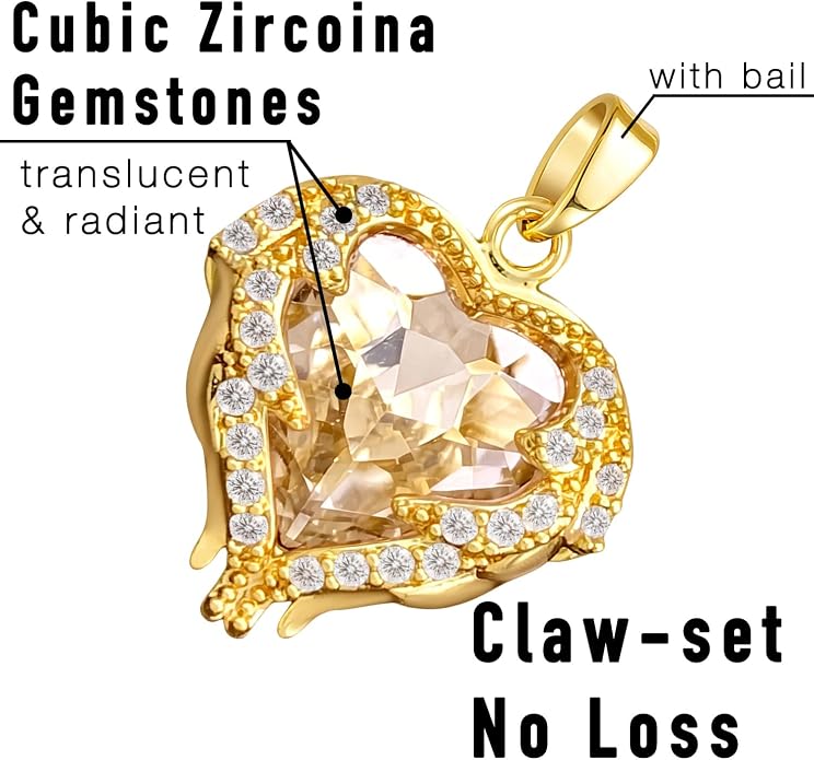 7Pcs Exquisite CZ Charms for Jewelry Making, Cubic Zirconia Gemstone, Prong - Image 2