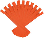ANPURZII 10PCS #3 10 Inch Vermilion Orange Invisible Zippers by Unknown