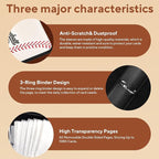 Baseball Card Binder 9 Pocket, 1080 Pockets Trading Card Binder - Image 5