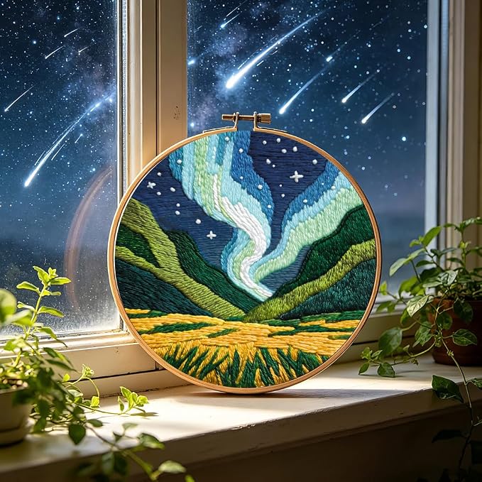 INFUNLY 2 Set Aurora Scenery Punch Needle Kit - Image 5