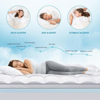 MASVIS King Size Dual Layer 4 Inch Memory Foam Mattress Topper, 2 Inch Gel - Image 3