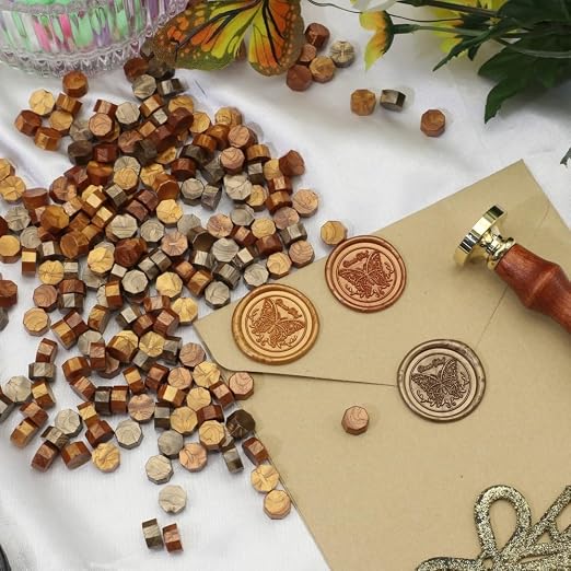 300Pcs Light Gold Sealing Wax Beads, Vintage Wax Seal Beads - Image 4