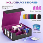 UAONO Card Storage Box for Trading Cards, 1800+ Commander Deck Box for MTG - Image 3