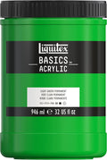 Liquitex BASICS Acrylic Paint, 946ml Jar, Light Green Permanent by Liquitex
