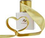 HUIHUANG Gold Satin Wired Ribbon 2.5 inch Gold Christmas Wire Ribbon - Image 6