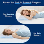 Stomach Sleeping Pillow for Shoulder and Neck Pain Relief, Thin Pillow for - Image 6