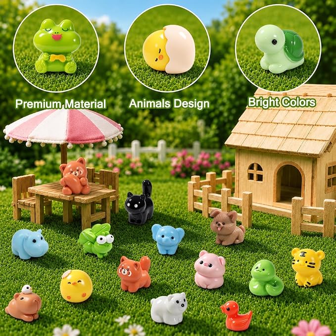 DIYDEC 85pcs Mini Resin Animal, Miniature Figures to Hide Little Tiny Resin - Image 4