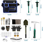25PCS Rock Hammer Kit for Rock Hounding, Complete Geology Kit - Image 2