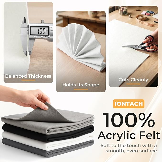 IONTACH 9" X 36" Soft Felt Sheets | Acrylic Felt Fabric - Image 3