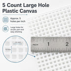 YOUNTHYE 10 PCS 5 Count Plastic Canvas Sheets, 21 x 13.1 Inch Large Hole - Image 4