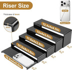 ANDGOO 10 Pack Large Acrylic Display Stands, 2 Set Rectangular Display Stands - Image 3