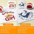 HTVRONT HTV Heat Transfer Vinyl Bundle: 80 Pack 12" x 10" | Iron on Vinyl - Image 5