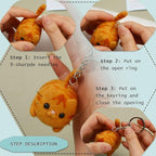 SHWAKK Needle Felting Kit, Felting Pad, Felting Wool, Felting Needles, Keychain - Image 6