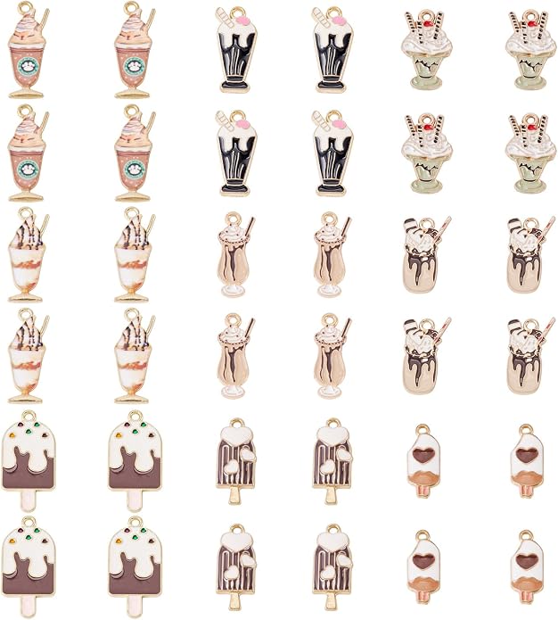Enamel Food Charms Cute Assorted Food Pendants Sweet Dessert Charms - Image 7