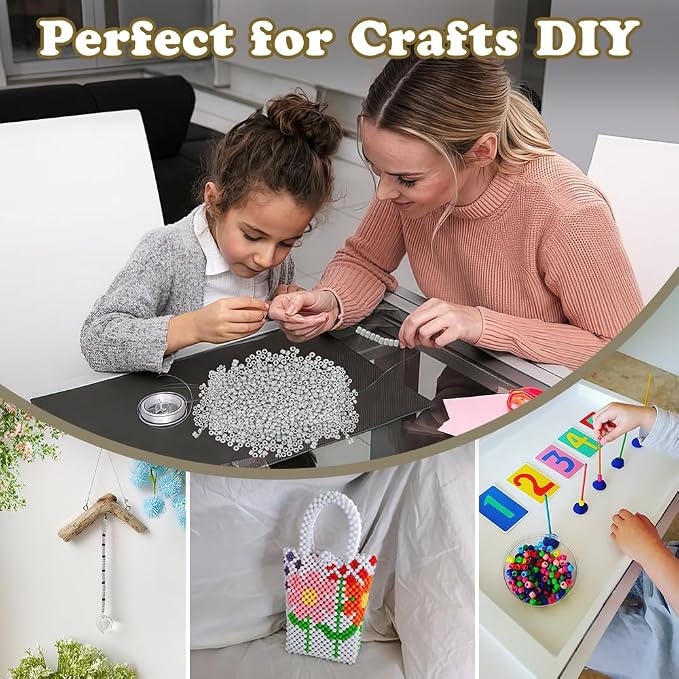 1100pcs Pony Beads, Beads for Jewelry Making, Hair Beads, Friendship Bracelet - Image 6