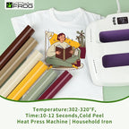 VINYL FROG HTV Vinyl Bundle 6 Pack 12"x3ft Heat Transfer Vinyl - Image 4
