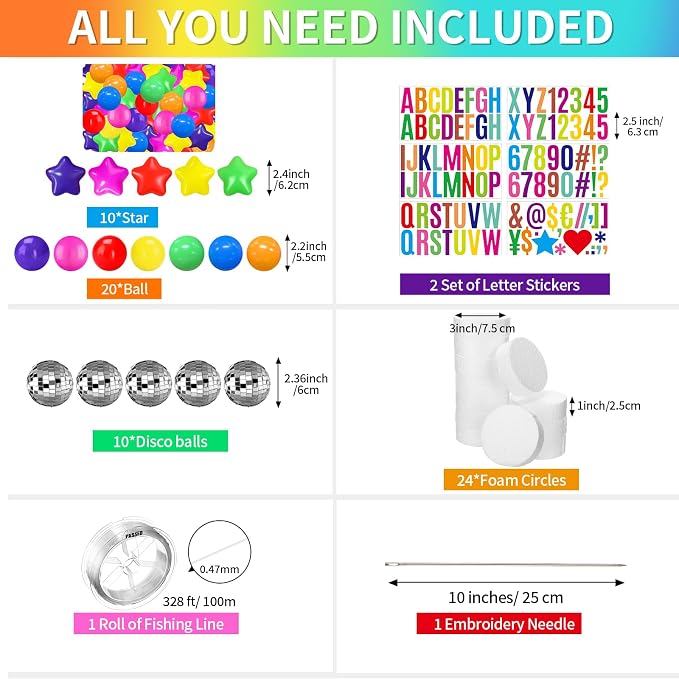 Simgoing Classroom Decor DIY Giant Friendship Bracelet Garland Teacher Table - Image 2