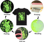 HTVVETUR Glow in The Dark HTV Heat Transfer Vinyl Roll 12 Inch by 5 Feet Iron - Image 4