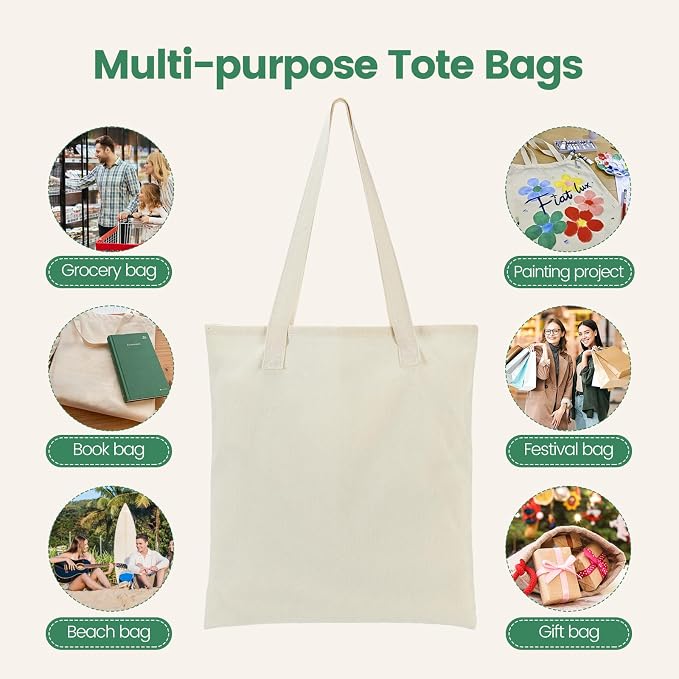 Carbrea 24 Pack Canvas Tote Bag - Image 7