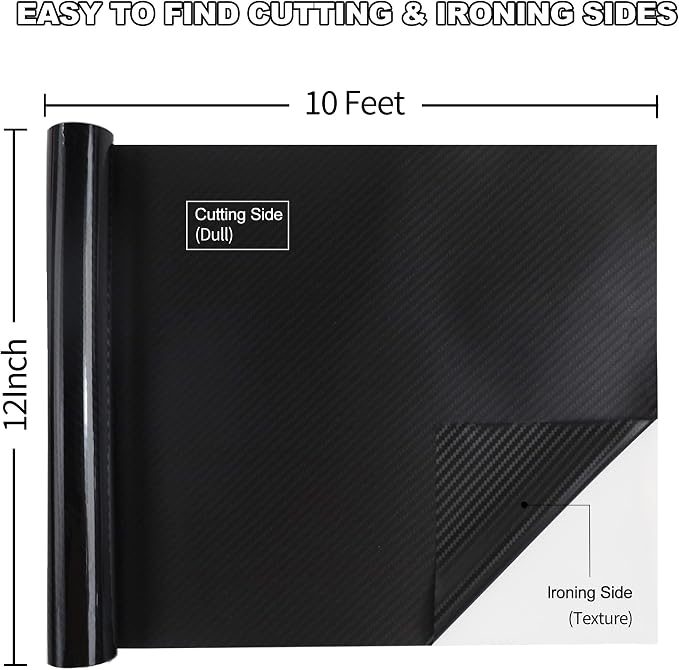 guangyintong Heat Transfer Vinyl Carbon Black HTV Rolls, HTV Vinyl - Image 5