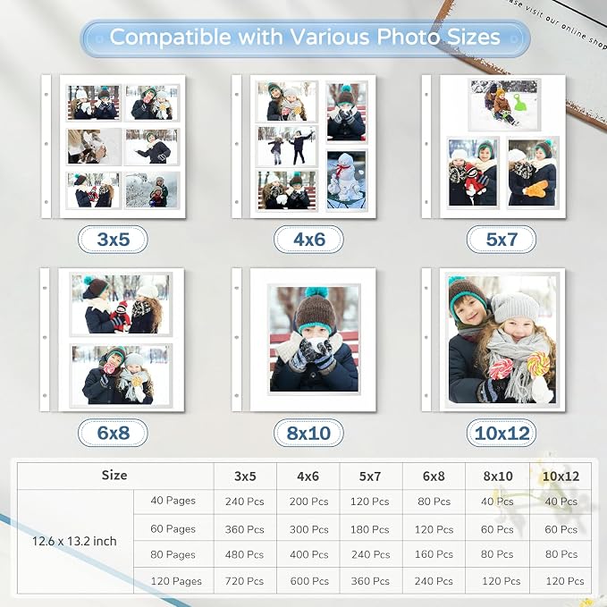 Popotop Large Photo Album Self Adhesive 4x6 5x7 8x10 Scrapbook Album DIY - Image 8