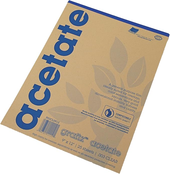 Grafix Acetate Pad, 9 x 12 Inches, 25 Sheets - Image 2