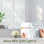 Windimiley Window Privacy Film Stained Glass Static Clings, Bathroom Frosted - Image 3