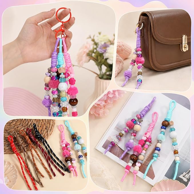 20 PCS Rope Keychain Paracord for Keychain Making Paracord Keychains Kit | - Image 7