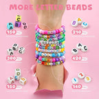 Gionlion 4200Pcs Pony Beads for Bracelet Making Kit, 48 Colors Kandi Beads - Image 4