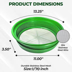 SE 13.25 Inch Wide Stackable Classifier Gold Prospecting Pan - Image 2