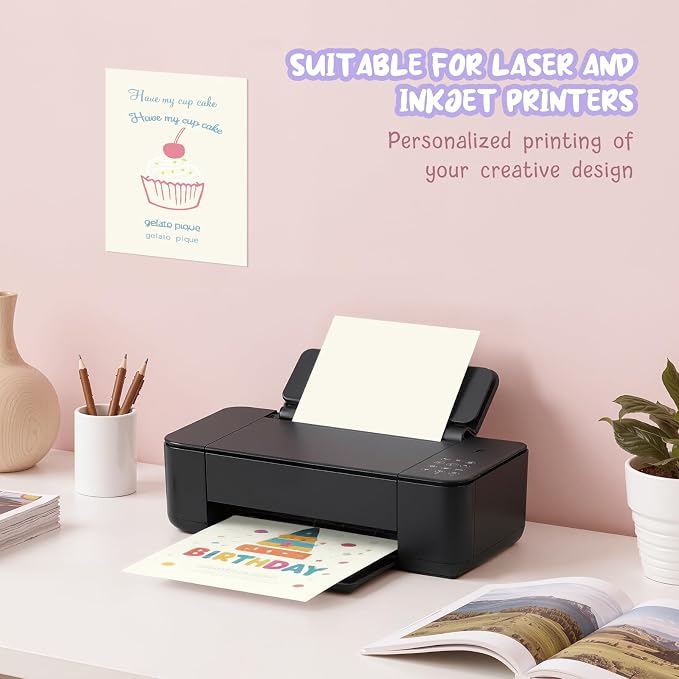 40 Sheets Cream Cardstock Paper 8.5 x 11, Ivory Cardstock Printer Paper 8.5x11 - Image 4