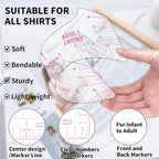 9pcs Tshirt Ruler Guide for Vinyl Alignment, T Shirt Rulers to Center Designs - Image 2